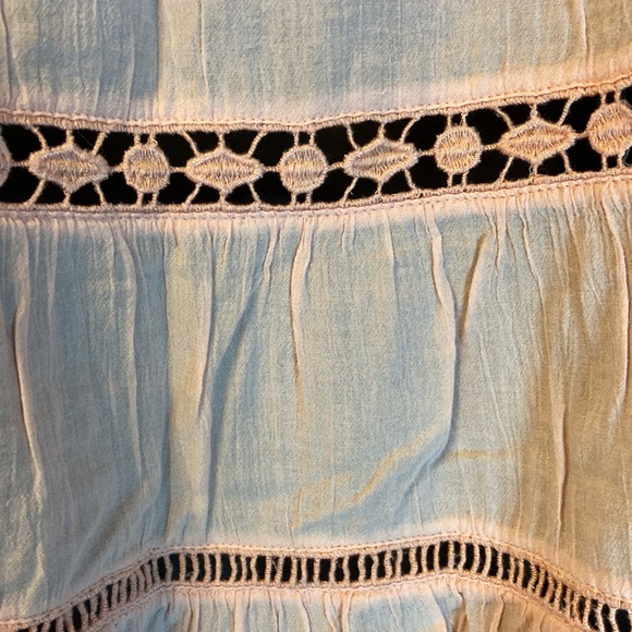 Loft Crinkled Style Peach Tank top Size XS Petite - Picture 5 of 10